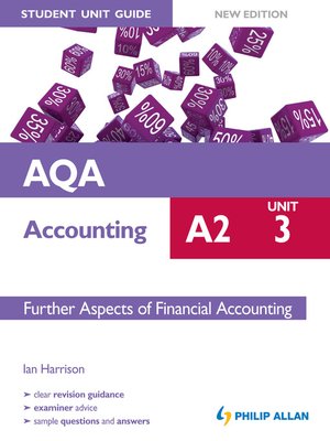 cover image of AQA A2 Accounting Student Unit Guide New Edition